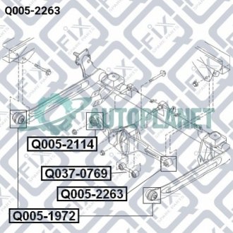 Сайлентблок заднего рычага Q-fix Q0052263