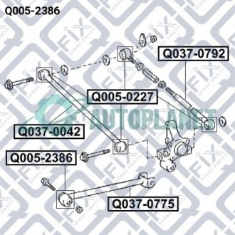 Сайлентблок заднего продольного рычага Q-fix Q0052386