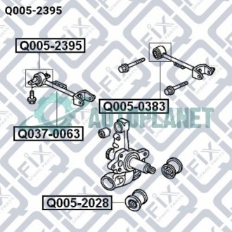 Сайлентблок заднего верхнего рычага Q-fix Q0052395 (фото 1)