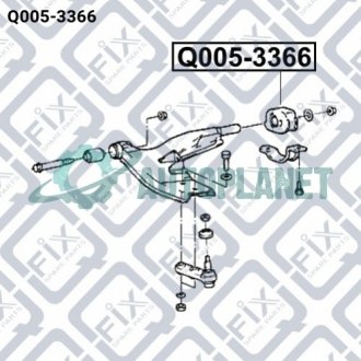 Сайлентблок задній переднього правого важеля Q-fix Q005-3366