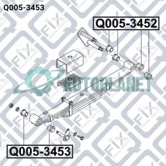 Втулка заднего стабилизатора Q-fix Q0053453 (фото 1)