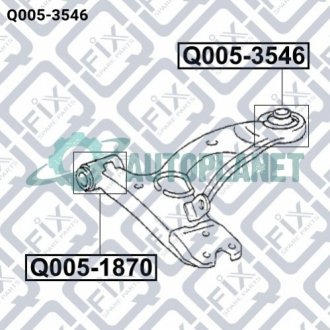 Сайлентблок задній переднього важеля Q-fix Q005-3546