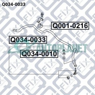 Тяга стабілізатора (передня) Q-fix Q034-0033