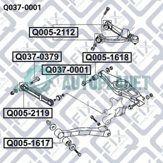 Болт розвальний задньої підвіски Q-fix Q037-0001