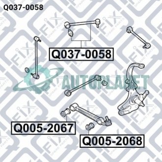 Тяга задня поперечна з кульової Q-fix Q0370058