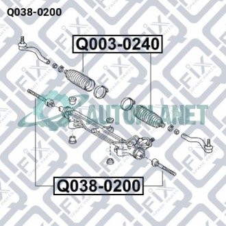 Тяга рульова Q-fix Q038-0200