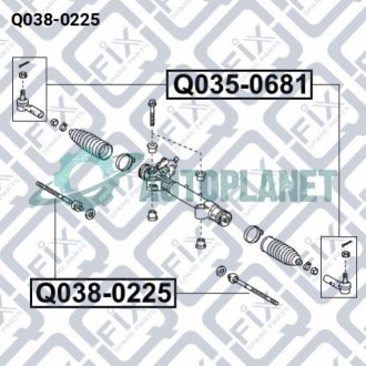 Тяга рульова Q-fix Q038-0225 (фото 1)