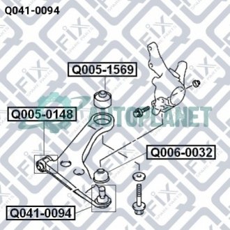 Опора кульова переднього нижнього важеля Q-fix Q0410094