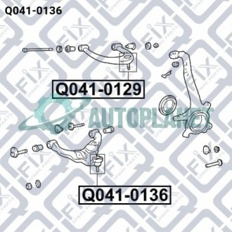 Опора кульова переднього нижнього важеля Q-fix Q041-0136