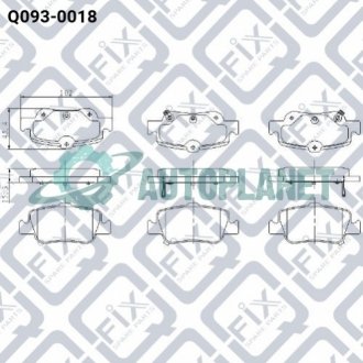 Колодки тормозные дисковые задние Q-fix Q0930018