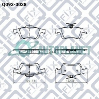 Колодки тормозные дисковые задние Q-fix Q0930038