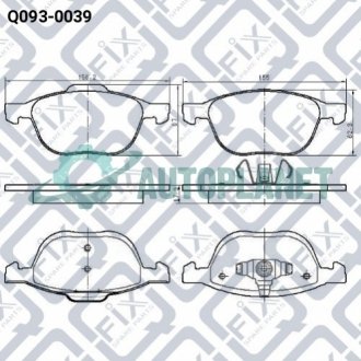 Колодки гальмівні передні дискові Q-fix Q0930039 (фото 1)