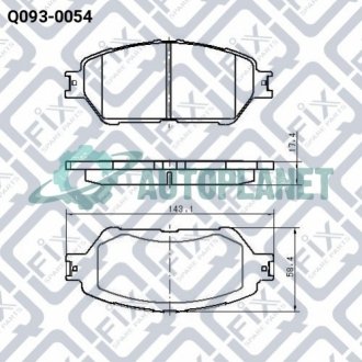 Колодки гальмівні передні дискові Q-fix Q0930054