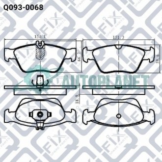 Колодки гальмівні передні дискові Q-fix Q0930068