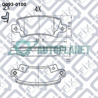 Колодки тормозные дисковые задние Q-fix Q0930100 (фото 1)