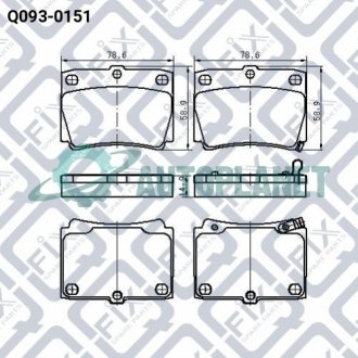 Колодки гальмівні дискові (задні) Q-fix Q093-0151