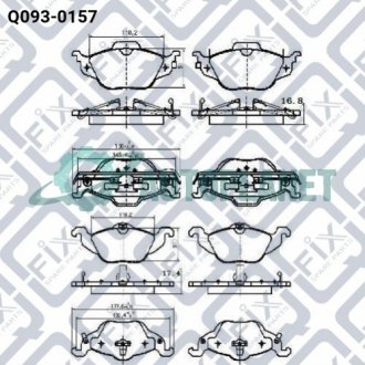 Колодки тормозные передние дисковые Q-fix Q0930157 (фото 1)