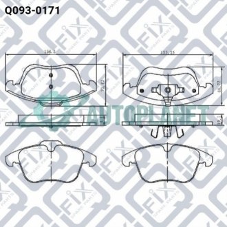 Колодки гальмівні передні дискові Q-fix Q0930171