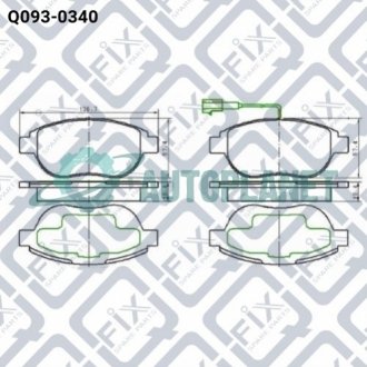 Колодки гальмівні передні дискові Q-fix Q0930340