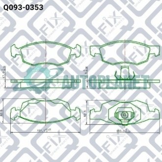 Колодки гальмівні передні дискові Q-fix Q0930353