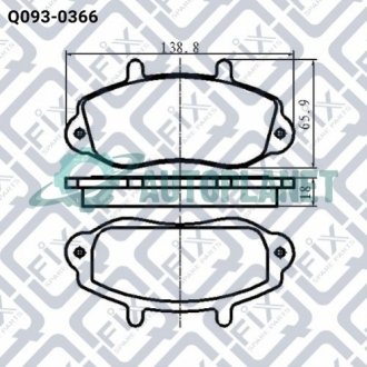 Колодки гальмівні передні дискові Q-fix Q0930366