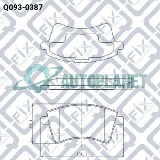 Колодки гальмівні передні дискові Q-fix Q0930387