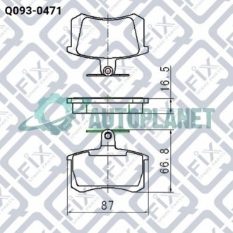 Колодки тормозные дисковые задние Q-fix Q0930471