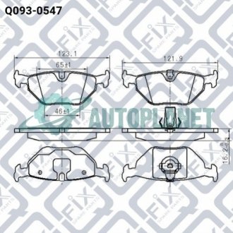 Колодки тормозные дисковые задние Q-fix Q0930547