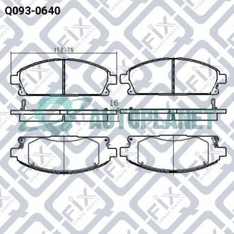 Колодки тормозные передние дисковые Q-fix Q0930640