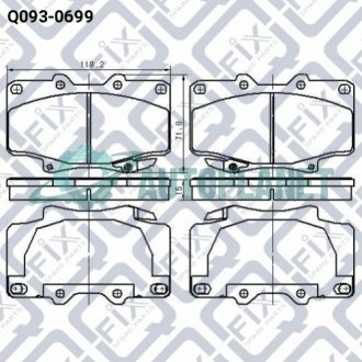 Колодки тормозные передние дисковые Q-fix Q0930699