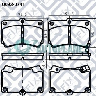 Колодки гальмівні передні дискові Q-fix Q0930741