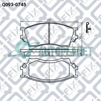 Колодки гальмівні передні дискові Q-fix Q0930745