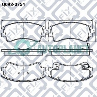 Колодки гальмівні передні дискові Q-fix Q0930754