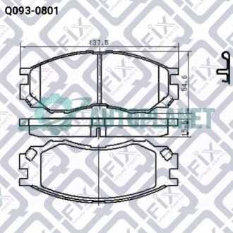 Колодки гальмівні передні дискові Q-fix Q0930801