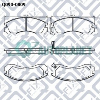 Колодки гальмівні передні дискові Q-fix Q0930809