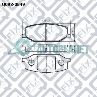 Колодки гальмівні передні дискові Q-fix Q0930849