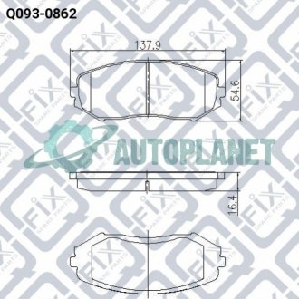 Колодки гальмівні передні дискові Q-fix Q0930862