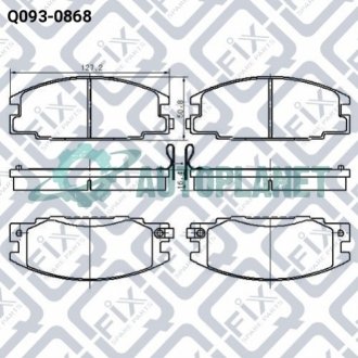 Колодки гальмівні передні дискові Q-fix Q0930868