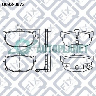 Колодки гальмівні задні дискові Q-fix Q0930873