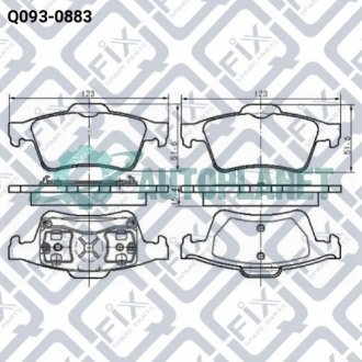 Колодки гальмівні задні дискові Q-fix Q0930883