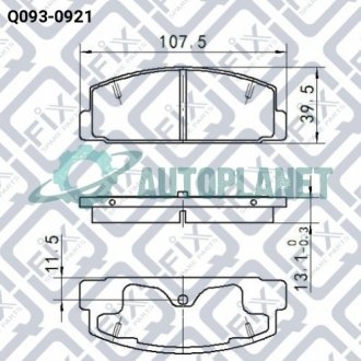 Колодки тормозные дисковые задние Q-fix Q0930921