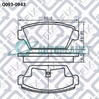 Колодки тормозные дисковые задние Q-fix Q0930943