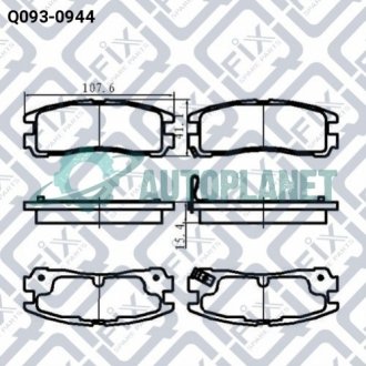 Колодки тормозные дисковые задние Q-fix Q0930944