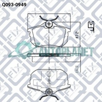 Колодки гальмівні задні дискові Q-fix Q0930949 (фото 1)