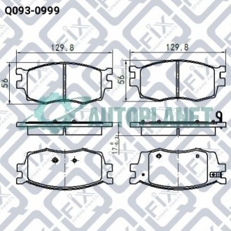 Колодки гальмівні передні дискові Q-fix Q0930999