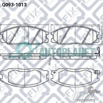 Колодки гальмівні передні дискові Q-fix Q0931013