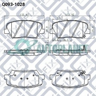 Колодки гальмівні передні дискові Q-fix Q0931028