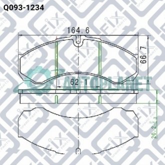 Колодки гальмівні Q-fix Q093-1234