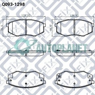 Колодки гальмівні передні дискові Q-fix Q0931298