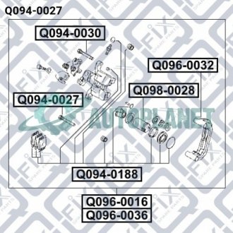 Напрямна заднього гальмівного супорта Q-fix Q094-0027